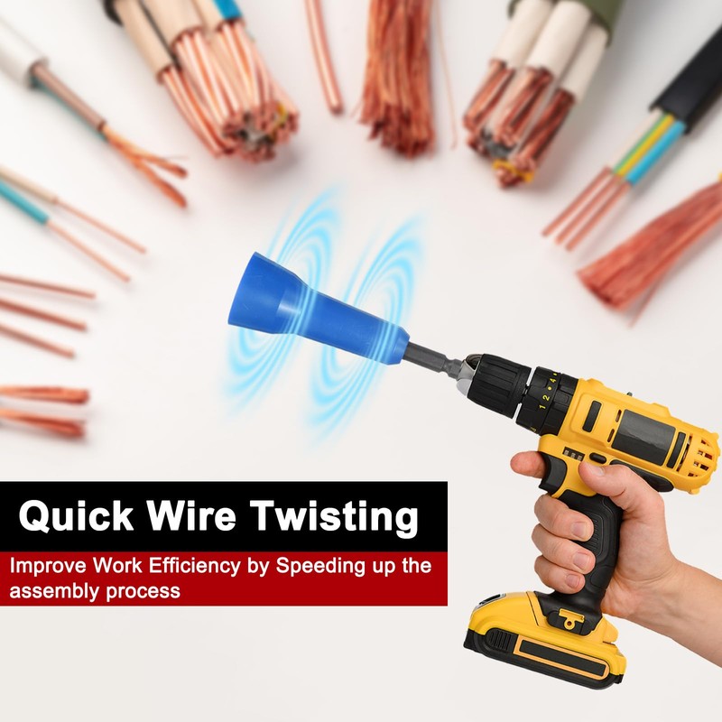 sourcing map 2pcs Wire Twisting Tool for Drill, Electrician Wire