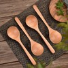 5Pcs Soup Spoons, Wood Soup Spoons Wooden Spoons for Eating