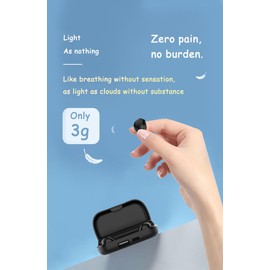 SZHTFX Invisible Earbuds Small Bluetooth Earbuds Mini Wireless Discreet Earbud for Music, Home, Work (Nude)