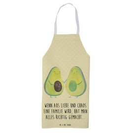 Mr. & Mrs. Panda Cooking Apron Avocado Couple - Gift, Avocuddle, Kitchen Apron, Family, Veggie, Baby Shower, Children, Vegan, Avocados, Baking Apron, BBQ Apron, Healthy, Bib Apron, Birth, yellow