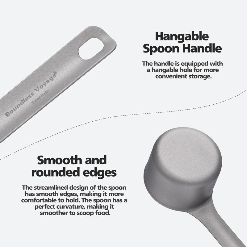 iBasingo Titanium Coffee Scoop 35ml Premium Measuring Spoon for Ground