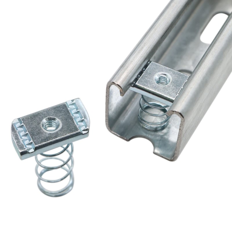 Strut Channel Nuts, 1/4"-20 Spring Channel Nut with Zinc Electroplate