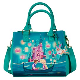 Loungefly Tangled Princess Castle Crossbody Bag, multicoloured