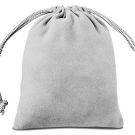 Yutherfur Grey Velvet Jewellery Pouches, 20 * 25cm Velvet Drawstring Storage Bags, Velvet Cloth Bags, 10pcs Jewelry Pouch For Wedding, Birthday, Party, Valentine's Day, Anniversary, Christmas