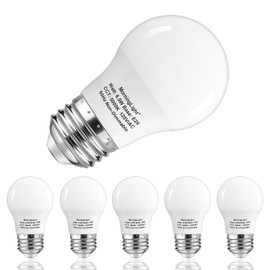 MorningLight 6 Pack A15 LED Bulbs 60W Equivalent, Daylight 5000K, E26 Base, Non-Dimmable, 6.5W 600 Lumens Bulb, A15 LED Light Bulbs for Ceiling Fan, Wall sconces, 25000+ Hours Lifespan