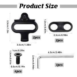 Eroionet SPD Cleats Set SH-51 with Tools & Screws - Bicycle Shoe Plate Set for SPD Cleats - Compatible with MTB, Indoor & Outdoor Cycling - Bicycle Accessories for Men and Women