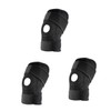 Baluue 3pcs Adjustable Knee Brace Support Sleeve Patella Stabilizer Protector