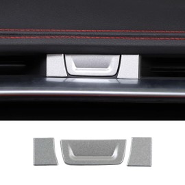 Sekhyna Glove Box Switch Trim Patch Compatible with Corvette C8 Stingray 2020-2023 Aluminum Alloy 3PCS Co-Pilot Center Console Glove Box Sticker Trim Accessories (Silver)