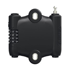 ABUS Extendable Cable Lock, SportFlex 2504, Bike Lock for Mounting under the Bottle Cage, Combination Lock, Light, Flexible, Space-Saving, Cable Length 90 cm, Black
