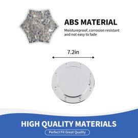 RAZPOY Chrome Fuel Filler Door Gas Tank Cap Cover Trim Compatible with Chevy Silverado/Suburban/Tahoe/GMC-Yukon/GMC-Sierra/Avalanche 1999-2006