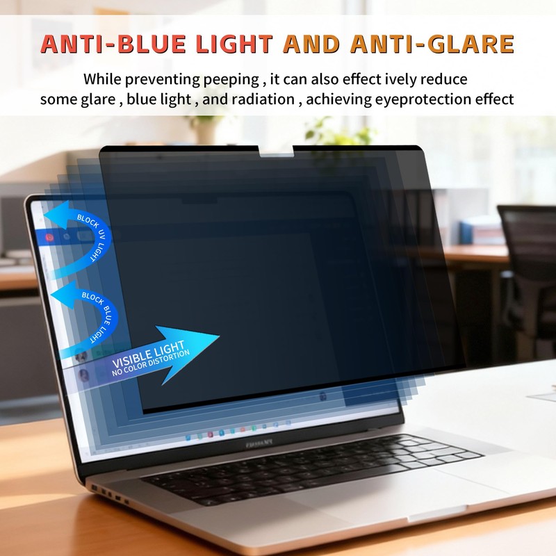 Juvraixo Magnetic Privacy Screen Protector for Macbook Air 13.6/13 Inch