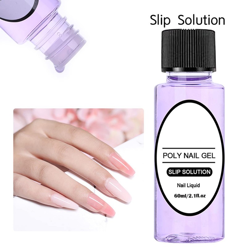 Slip Solution Kit - 60ml Poly Nail Gel Nail Extension
