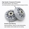 Inline Skate Wheels 64mm, Clear Roller Blade Replacement Wheels with