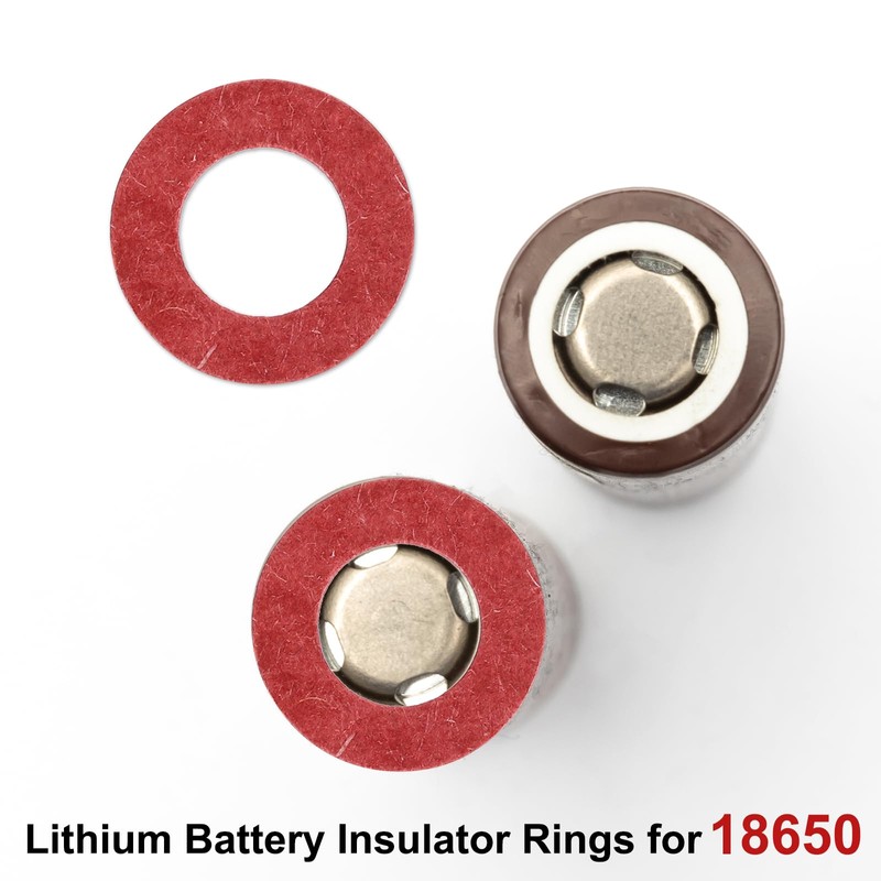 MECCANIXITY 300PCS 18650 Lithium Battery Insulator Rings, Hollow Electrical Insulation