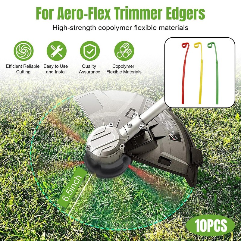 AIMALL 10PCS Household 9-Shaped Lawn Mower Blade - Flexible Plastic