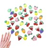 40 PCS Cute Fruit Nails Charms 3D Resin Fruit Nail