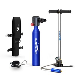 UNAROWHALS Mini Scuba Tank with Pump, 5-10 Minute Diving Lung Tank, Dot Certified Scuba Diving Tank, Portable Dive Portable Lungs, 0.5l Small Scuba Tank, 3.5Cu Ft Capacity, 3000 Psi Max Pressure