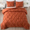 Andency Burnt Orange Terracotta King Size Comforter Set, 3 Pieces