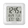 KADAMS Bathroom Clock 9.5" Kitchen Wall Clock with Large LCD