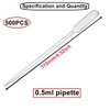 HUAZIZ Pack of 500 0.5 ml Plastic Transfer Pipette, Disposable