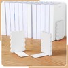 Skyygemm White Wood Scalloped Bookends for Shelves, Non Slip Decorative