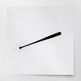 Decal Stickers of Baseball Bat (Black) (Set of 2) Luxury Weatherproof Vinyl Decal Stickers for Laptop Desktop Smartphone Car Dirt Bike Wall Room Mason Jar Bathtub Door Skateboard - ANDstice81936BL