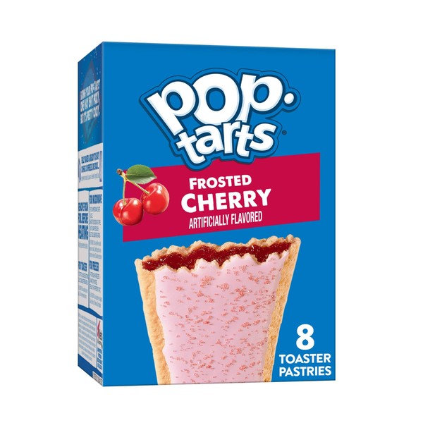 Pop-Tarts Toaster Pastries, Breakfast Foods, Kids Snacks, Frosted Cherry, 13.5oz Box (8 Pop-Tarts)