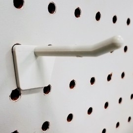2" Plastic Economy Peg Hooks For Slatwall and Pegboard, Off-White - 100 Pieces