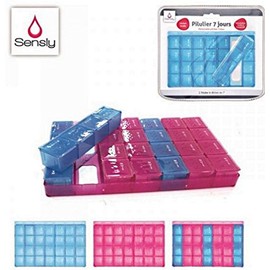 Pastillero semanal extraíble con 28 Estuches para Drogas