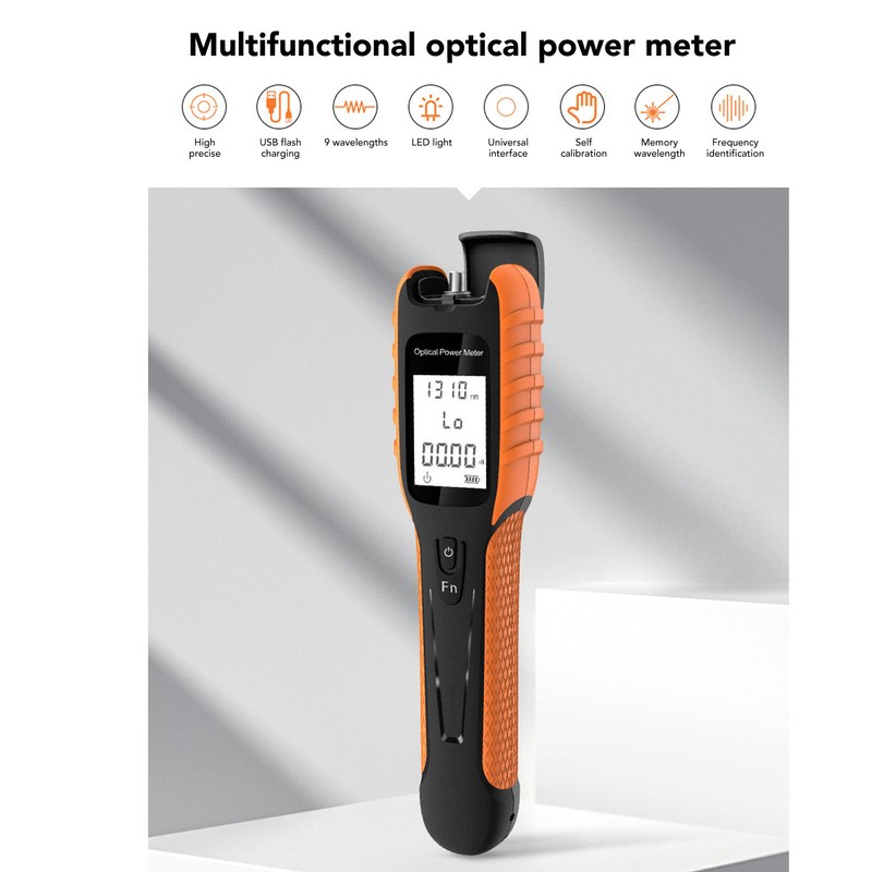 Optical Fiber Power Meter ‑70 To +6dBm Support SC FC