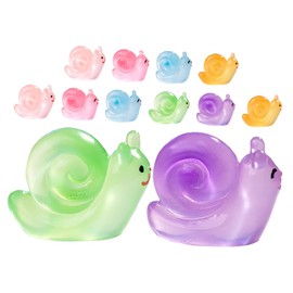 BESPORTBLE 12pcs Micro Landscape Decoration Snail Miniature Figurines Mini Glowing Snail Micro Landscape Snail Mini Snail Mini Figurine Miniature Snail Figurine Tiny Animals Tiny Snail Resin