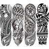 Fake Tribal Totem Temporary Sleeve Tattoos for Men Women,4-Sheet
