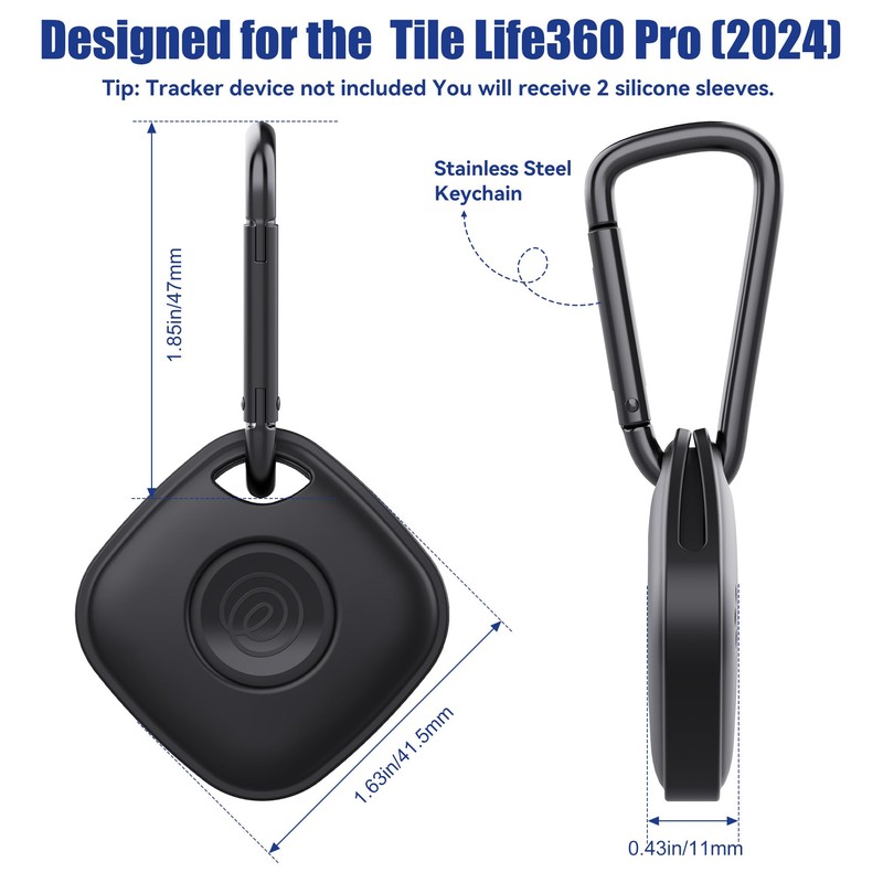 DDJ Case for Life360 Tile Mate Tracker Holder with Keychain