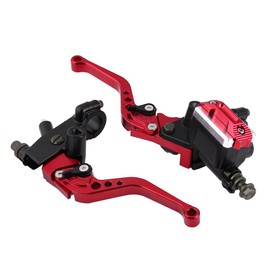 1 Pair Motorcycle Brake and Clutch Levers Universal Brake Clutch Master Cylinder Reservoir Levers 7/8"(22mm) (Red#1)