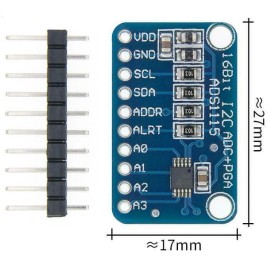 Unbranded ADS1115 16-bit ADC 4-Chan Analog Digital Module I2C Arduino Raspberry Pi, ESP32