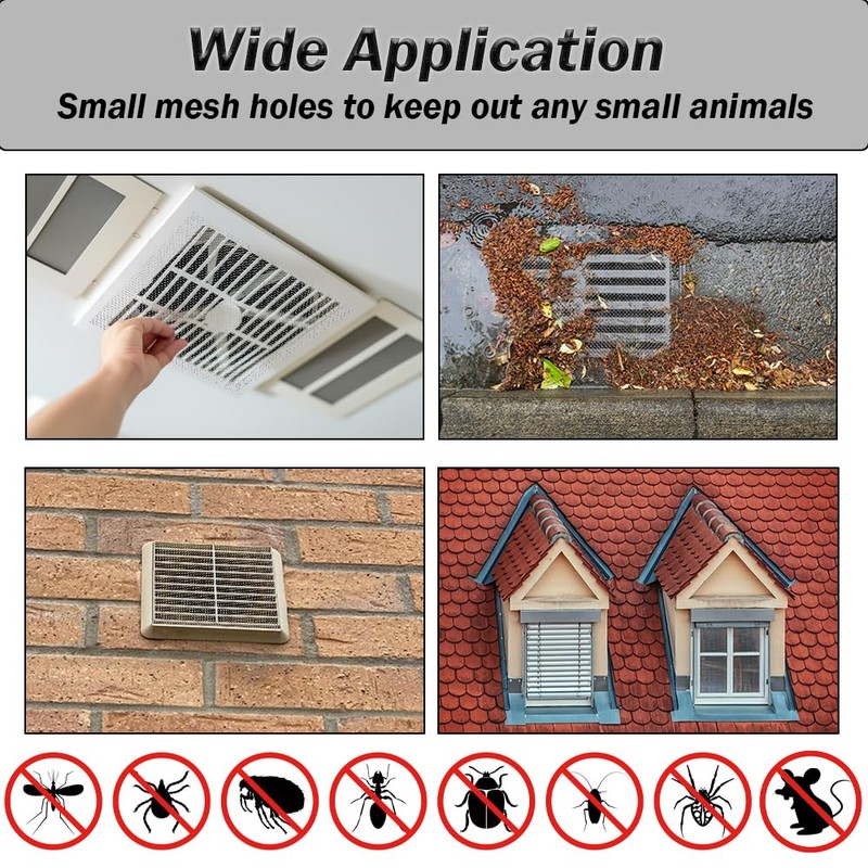 6 PCS Stainless Steel Wire Mesh Sheet 20 Mesh Wire