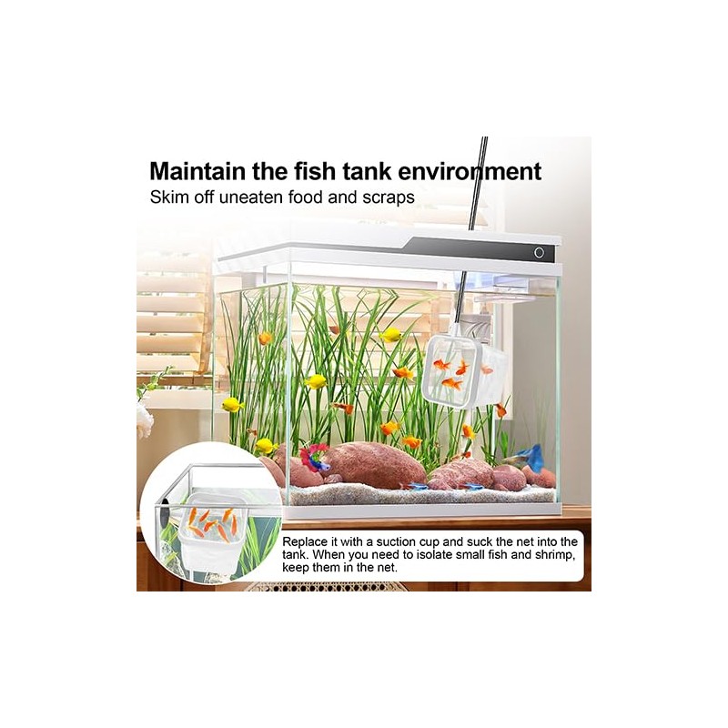 2-Pack White 3-Inch Aquarium Net – Small Fish Tank Tool