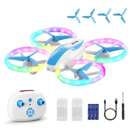 Dacene Mini Drone for Children with 5 LED Light Effects, Toy from 8 9 10+ Years Boy, Gifts Boys Girls, RC Aeroplane Drone Beginner Height Hold, 360° Flips, 3 Speed Mode Indoor Outdoor
