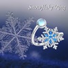 Snowflake Rings 925 Sterling Silver Snowflake Adjustable Rings Christmas Jewellery