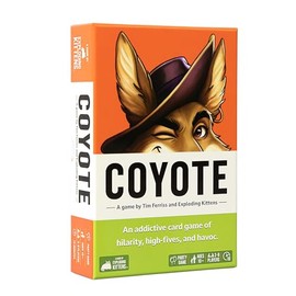Exploding Kittens Coyote Created by Tim Ferriss | Perfect for Family Fun, Game Night, and Travel | 3-8 Players, 10 Mins, Ages 10 and Up