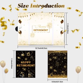 WERNNSAI Retirement Guest Book - Hardcover Happy Retirement Sign in Guest Book Alternative Polaroid Signature Book for Women Men Retired Farewell Party Decoration Supplies Retired Gifts Keepsake