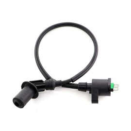 MCHNIC 12V Ignition Coil with Spark Plug for ATU Explorer Race GT 50cc, Wild Eagle Level 100, Baotian BT49QT BT50QT, Benzhou YY50QT, Retro Star, Flex Tech, REX RS 400 450 500 600 700 750 900