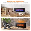 Tangkula 42 Inches Electric Fireplace, Freestanding & Wall-Mounted Electric Heater,