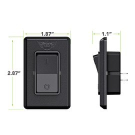Leisure LED Modern Single SPST On-Off Switch with Bezel, 12-Volt, for RV, Trailer, Camper, with Label Sticker (Black)