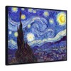 Pyradecor Large Black Framed Starry Night Van Gogh Oil Paintings