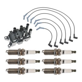 Ignition Kit Ignition Coil Spark Plugs Spark Plugs Wire Set Compatible with 2001-2007 Ford Taurus 2001-2005 Mercury Sable