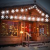 Fohil Solar String Lights Snowflake100LED 12M 8 Modes Waterproof Outdoor