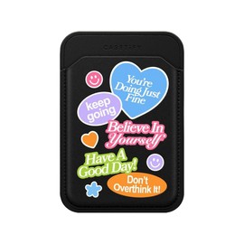 CASETiFY BioVeg Wallet [Kompatibel mit Magsafe] - Believe in Yourself - Schwarz