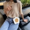 CLOGRATIA Women's Bread Toast Shoulder Bag, Fried Egg, Crossbody Bag,