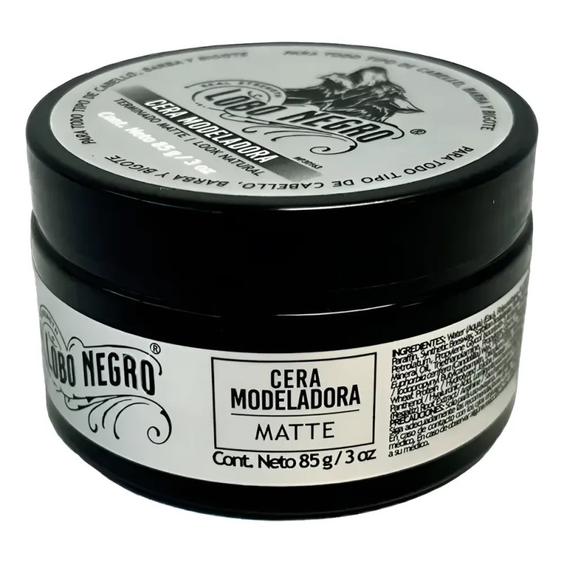 Cera Efecto Mate Cabello, Barba Y Bigote 85g Lobo Negro